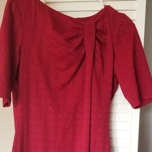 Red midi dress